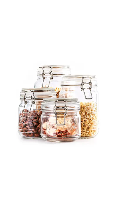 Glass Storage Canister with Lid for Food Storage and Kitchen Organization by Pacetgreen