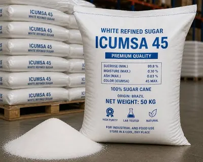 ICUMSA 45 Refined White Cane Sugar