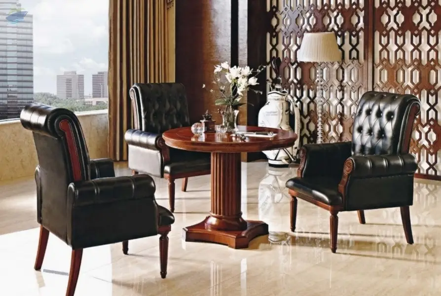 Office End Table Solid Wood Chair Reception