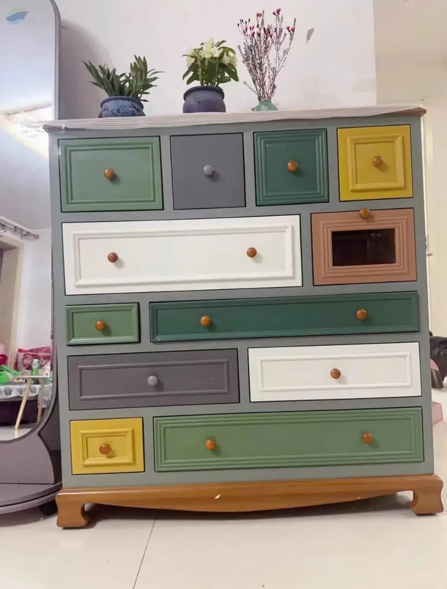 Wood Drawer Color Closet Fashion Design