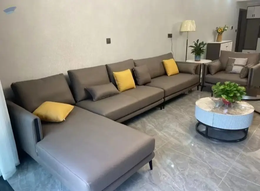 Home Living Room Sofa Set Leather