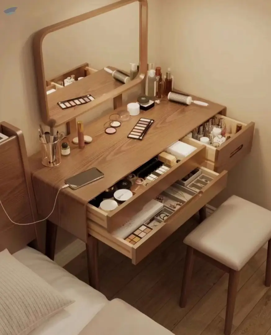 Solid Wood Dresser Table Cute Bedside Stool