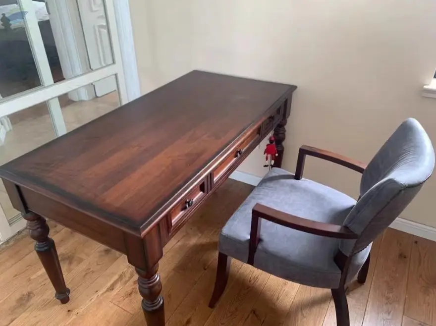 Home / Office solid wood varnish table set stool