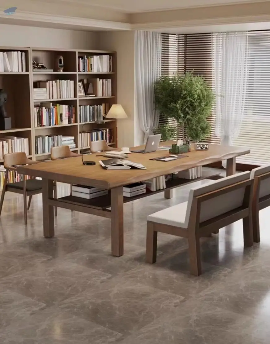 Office Desk Solid Wood Table Chairs Stool Bench