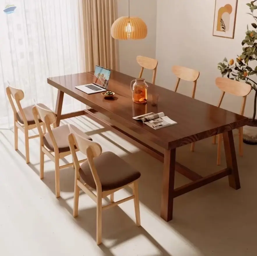 Office conference table solid wood reception set