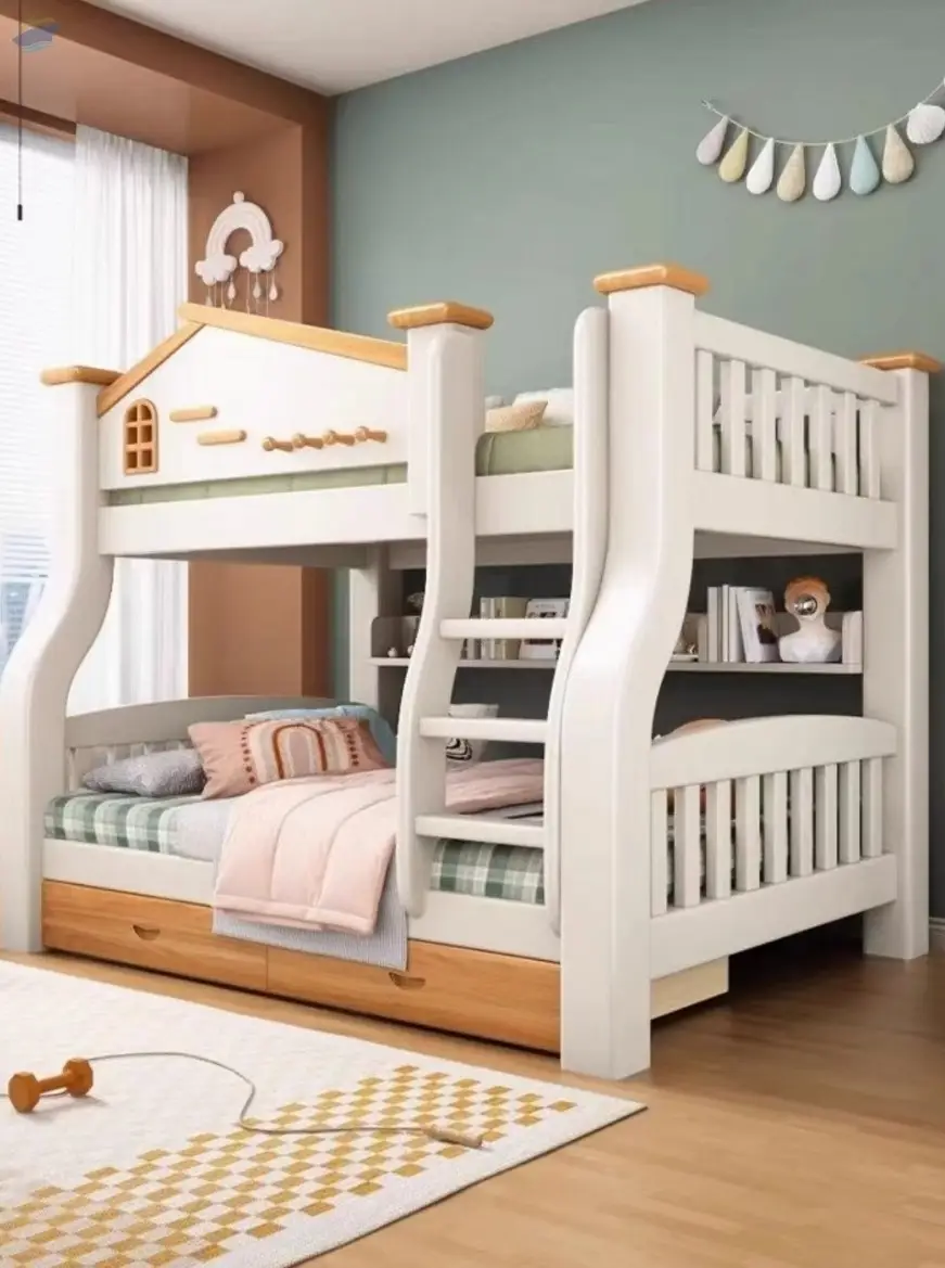 Fantasy Bunk Bed For Kids Wood Double-deck Bed