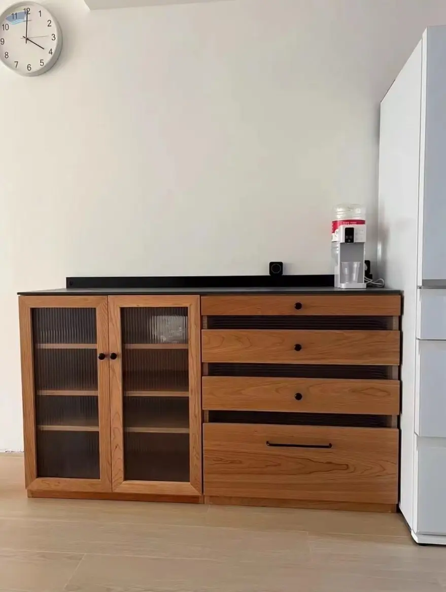 Solid Wood Sideboard Cabinet Varnish Side Case