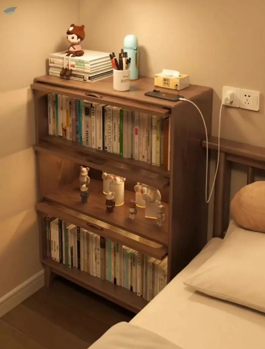 Solid Wood Bookcase Bookshelf Antidust