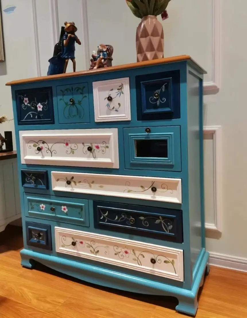 Solid wood chest of drawers storage box