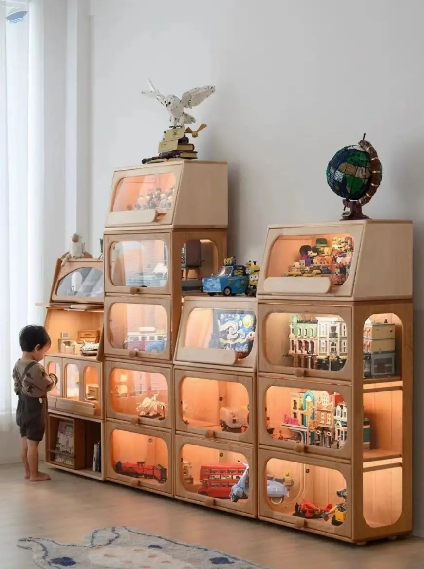 Solid Wood Panel Combination Furniture Bedside