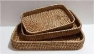 Rectangular Cane Tray (Rounded Corners) -  Set o by Moi Keteki