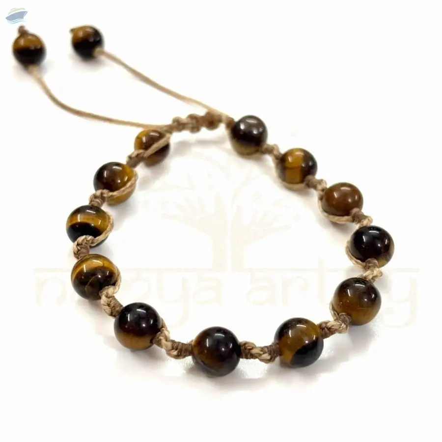 Handmade 8mm Tiger Eye Gemstone  Bracelet