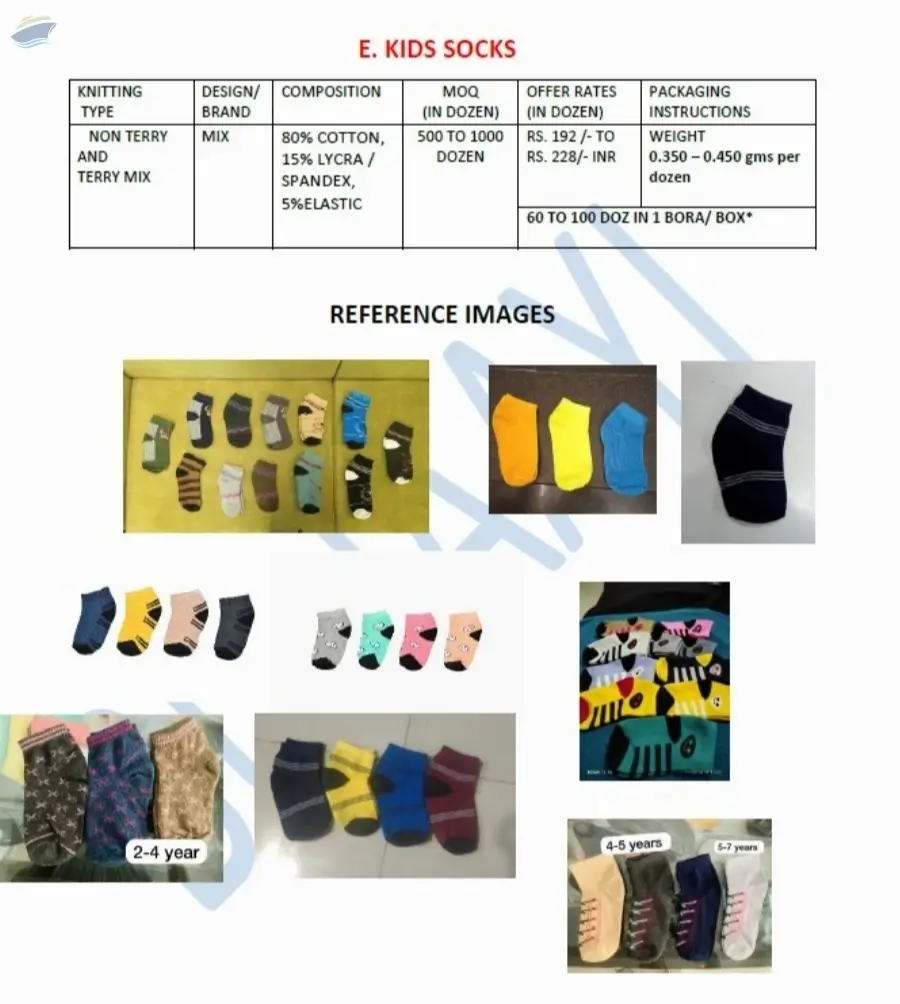 Socks For  Garment Importers