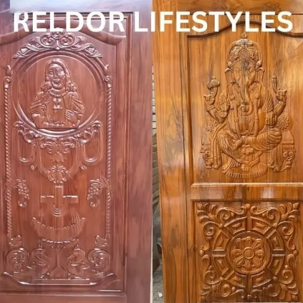Teak Wood Religious Doors
