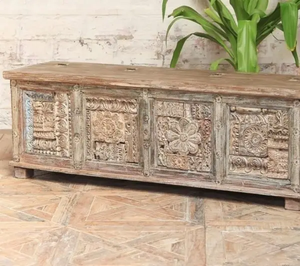 Carved Wood Side Table Furniture