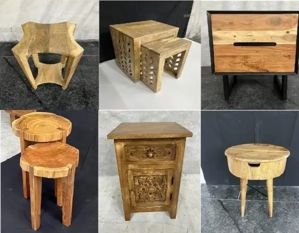 Wood Bed Side Table