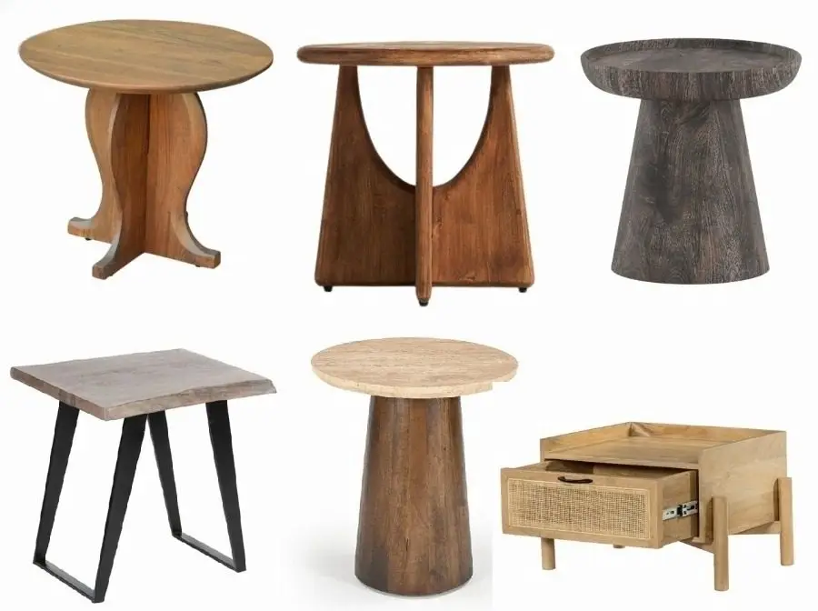 Modern Bedside Wood Table