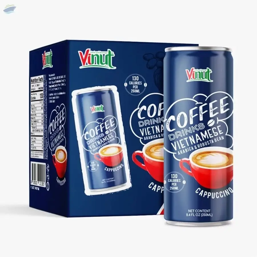 4 Cans 250ml Vinut Cappuccino Coffee Drink