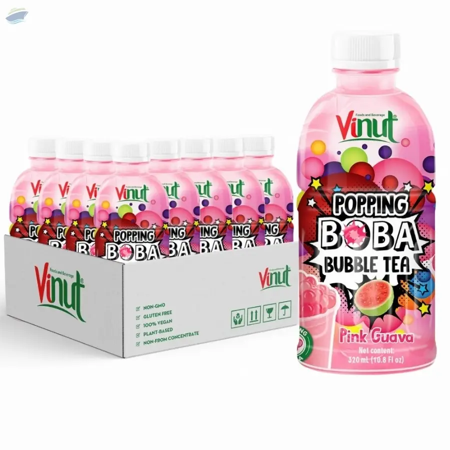 Guava Popping Boba Bubble Tea