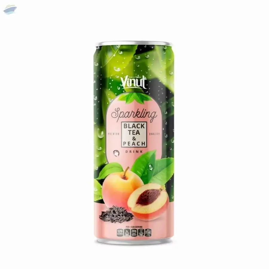 Premium Black Tea & Peach Sparkling Water