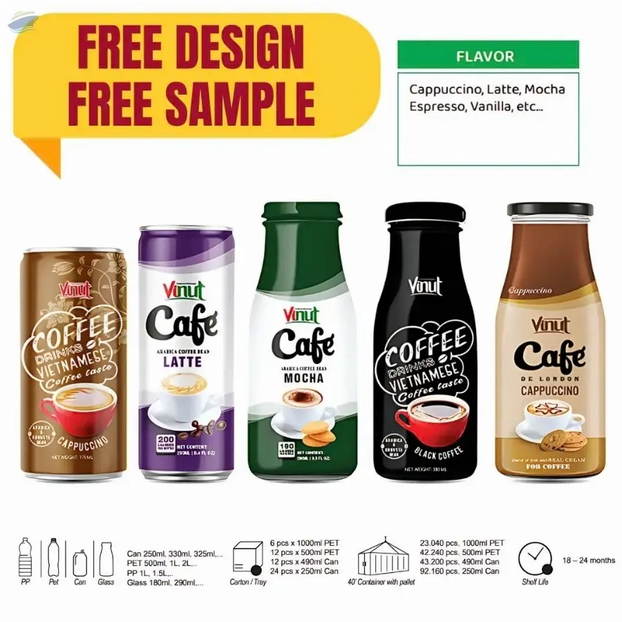 320ml Vanilla Coffee Drink by NAM VIET FOODS & BEVERAGE JSC