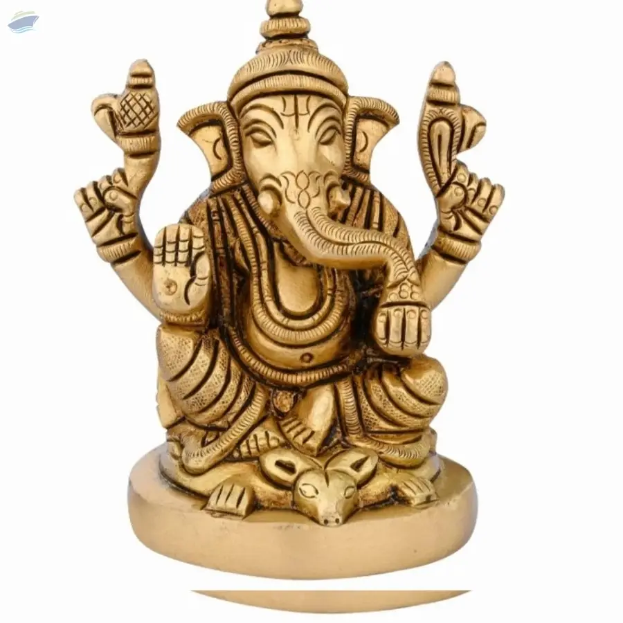 Ganesh with Mouse Statue
