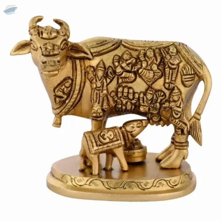 Cow and Calf Idol for Pooja