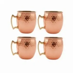Copper Hammerd Mugs