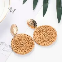 Rattan Woven Earrings For Women