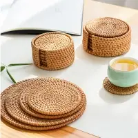 Placemat Decor Wood Cup