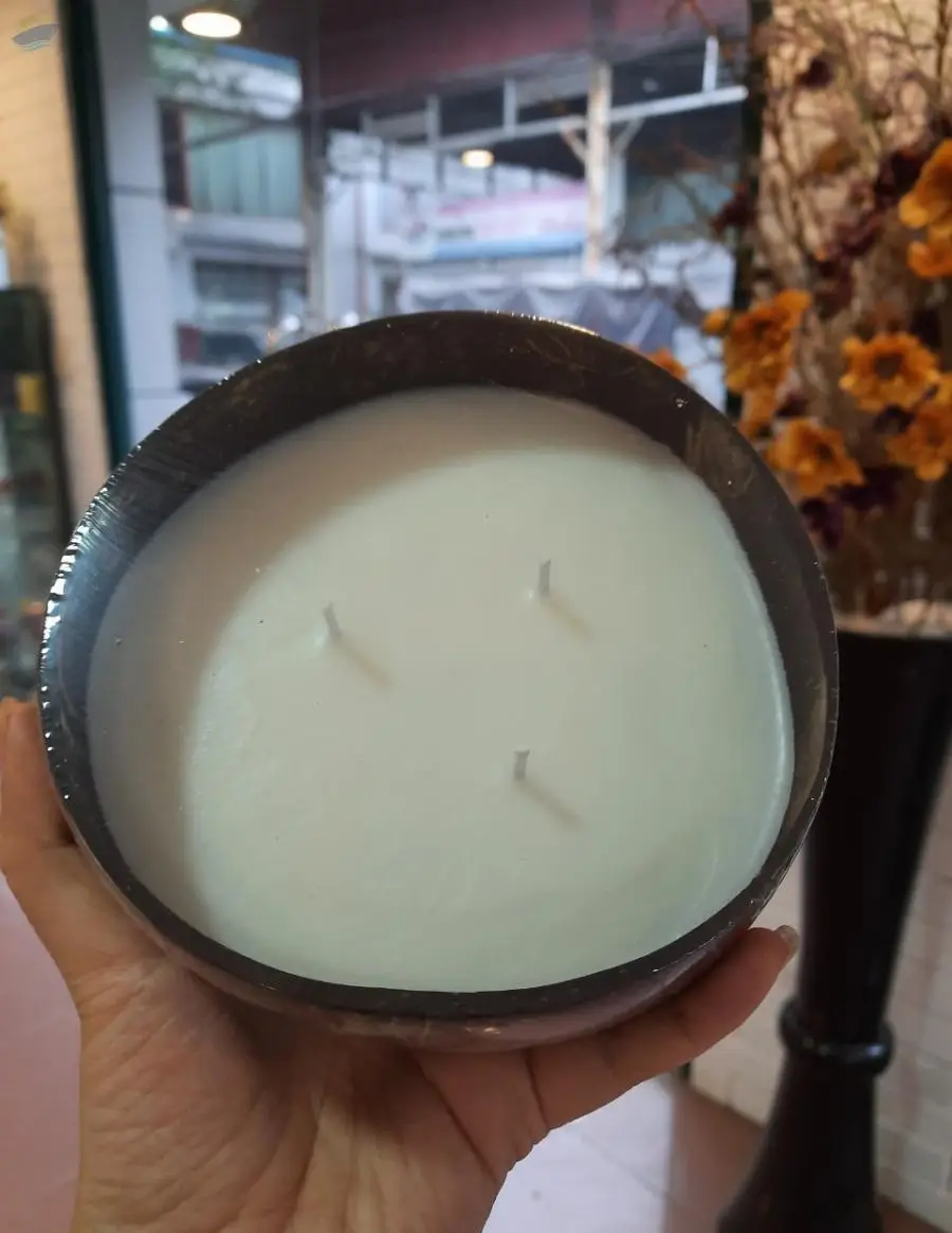 Candle Coconut Shell Bowl