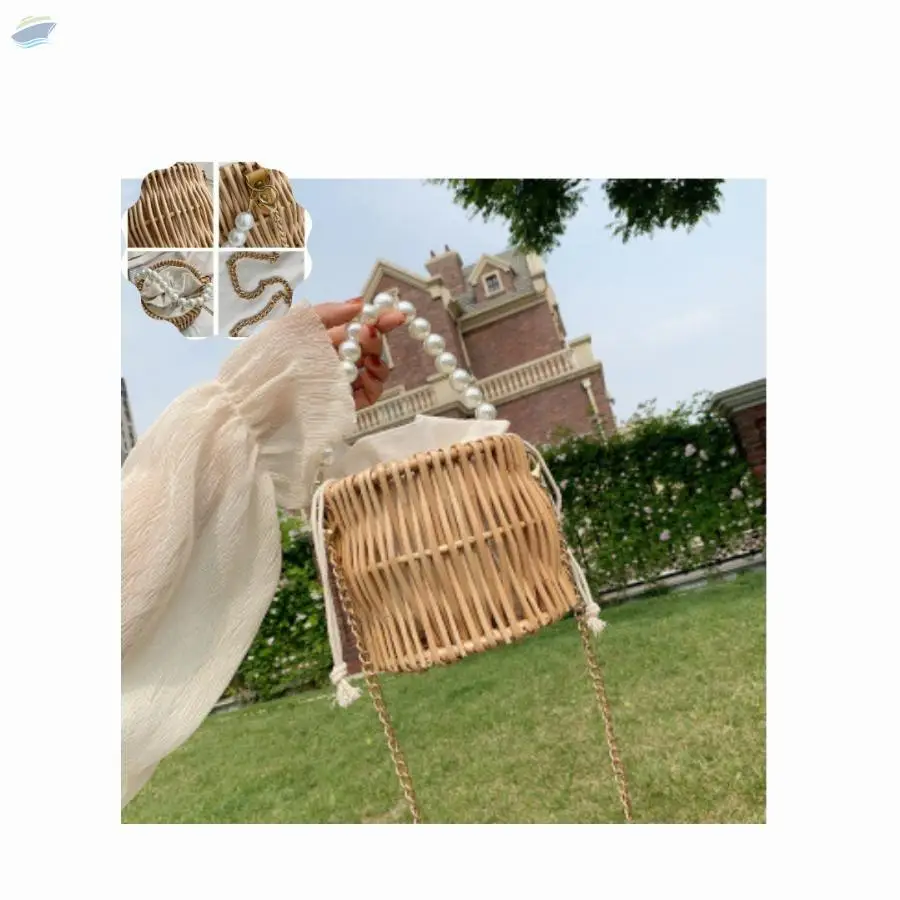 Rattan Straw Shoulder Bag For Women