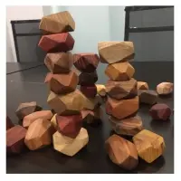 Tumi Ishi Wood Balancing Stacked Stones Set