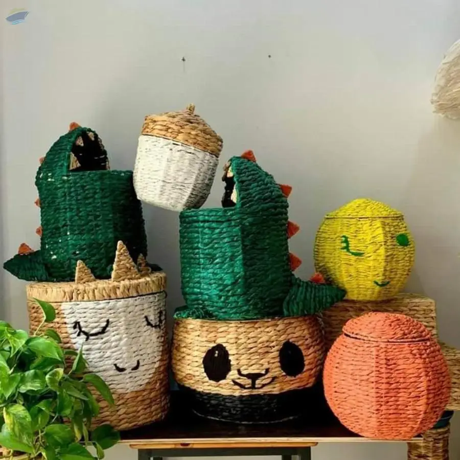 Animal Water Hyacinth Basket
