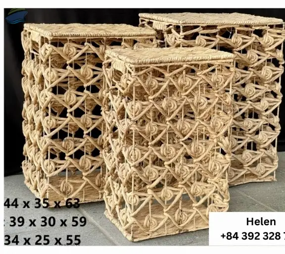 New Design Water Hyacinth Storage Basket