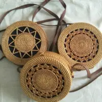 Rattan Handbag/ Round Rattan Bag