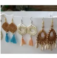 Rattan Earring/ Natural Handmade Rattan Earring