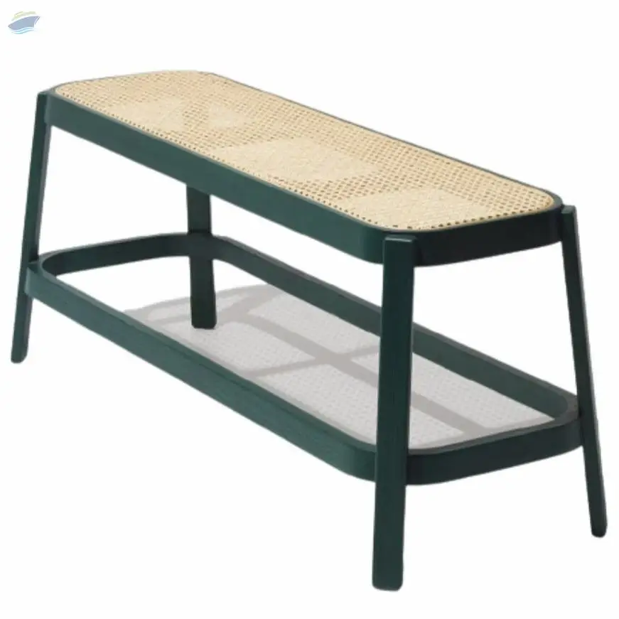Decorative and Multifunctional Rattan Bench