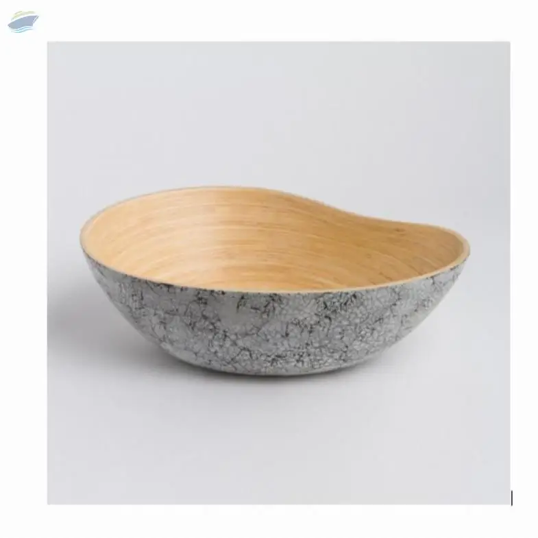 Bamboo Salad Bowl With Serves