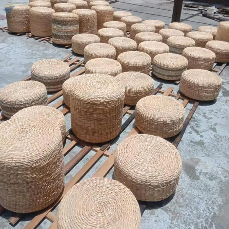 Water Hyacinth Ottoman Outdoor Chair Cushion