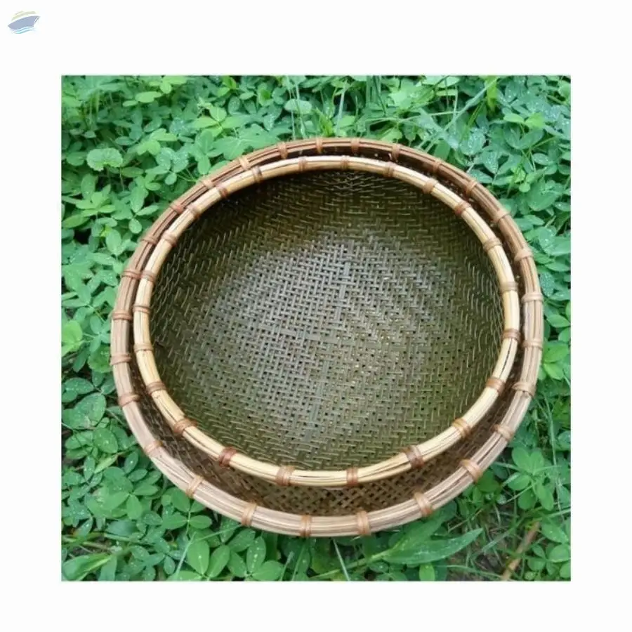 Vietnamese Round Bamboo Flat Winnowing Basket