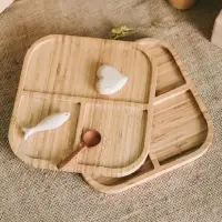 Children Wooden Dish Plate For Baby