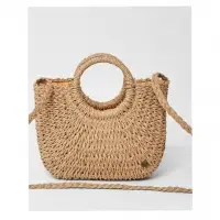 Casual Straw Bag Natural Wicker Tote Bags Women