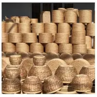 Water Hyacinth Seagrass Ottoman