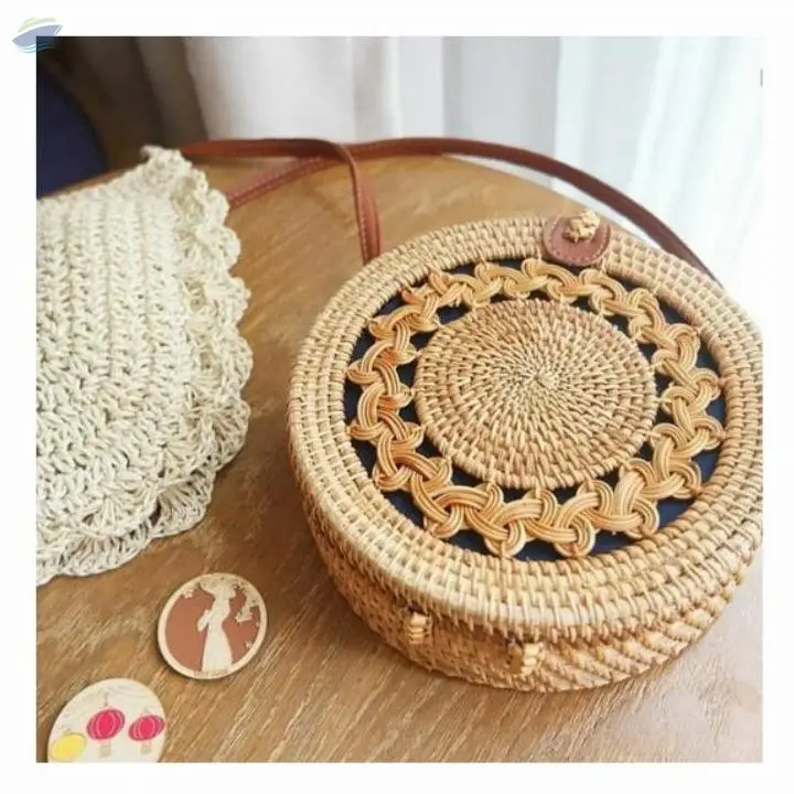 Rattan Round Bag by 99 Gold Data Processing Trading Company Limited
