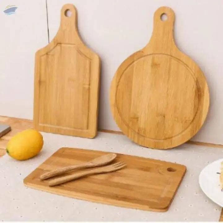 Natural Bamboo Chopping Board Serving Food