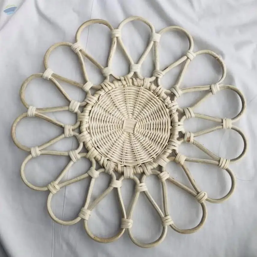 Flower Round Rattan Placemat From Vietnam