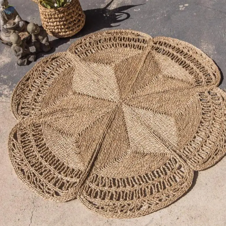 Flower Seagrass Mat for Home Decoration