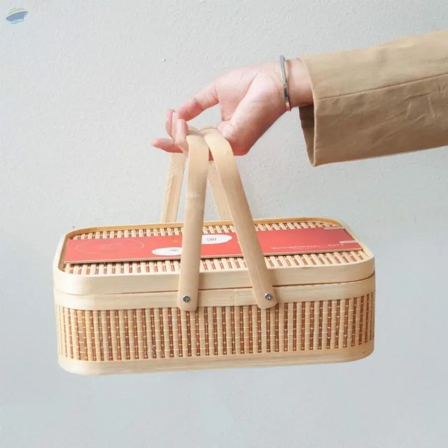 Handmade Bamboo Picnic Basket