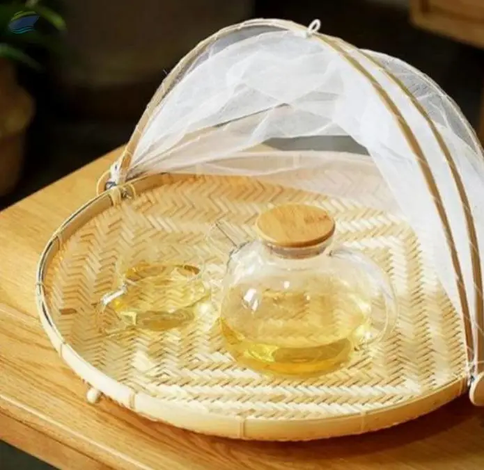 Bamboo Storage Tray With Net